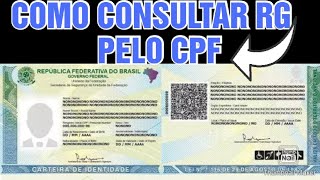 Consultar RG Pelo CPF